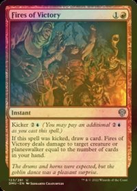 [FOIL] 勝利の炎/Fires of Victory 【英語版】 [DMU-赤U]