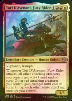 画像1: [FOIL] 憤怒の乗り手、アヴナントのトーリ/Tori D'Avenant, Fury Rider 【英語版】 [DMU-金U]