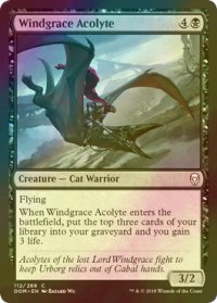 [FOIL] ウィンドグレイスの見習い/Windgrace Acolyte 【英語版】 [DOM-黒C]