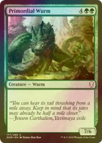 [FOIL] 始源のワーム/Primordial Wurm 【英語版】 [DOM-緑C]