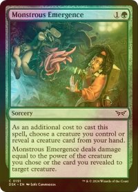 [FOIL] 怪物的出現/Monstrous Emergence 【英語版】 [DSK-緑C]