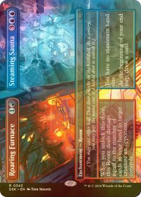 [FOIL] 咆哮する焼炉 + 蒸気サウナ/Roaring Furnace + Steaming Sauna (全面アート・海外産ブースター版) 【英語版】 [DSK-金R]