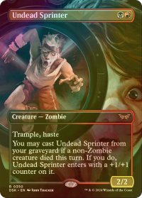 [FOIL] 不死の疾走者/Undead Sprinter (全面アート・海外産ブースター版) 【英語版】 [DSK-金R]