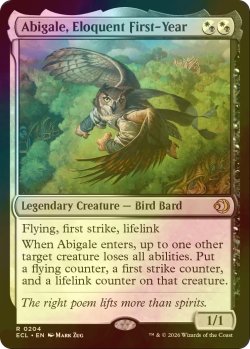 画像1: [FOIL] 口達者な一年生、アビゲール/Abigale, Eloquent First-Year 【英語版】 [ECL-金R]
