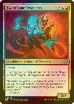 画像1: [FOIL] 双子炎族の旅人/Twinflame Travelers 【英語版】 [ECL-金U]