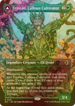 画像1: [FOIL] 無感情の栽培者、トリスタン/Trystan, Callous Cultivator (全面アート版) 【英語版】 [ECL-緑R]
