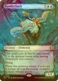 [FOIL] 刻み群れ/Sunderflock (ショーケース版) 【英語版】 [ECL-青R]
