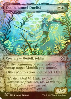 画像1: [FOIL] 深水路の決闘者/Deepchannel Duelist (ショーケース版) 【英語版】 [ECL-金U]