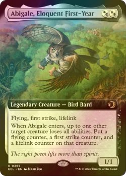 画像1: [FOIL] 口達者な一年生、アビゲール/Abigale, Eloquent First-Year (拡張アート版) 【英語版】 [ECL-金R]