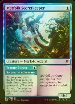 画像1: [FOIL] マーフォークの秘守り/Merfolk Secretkeeper 【英語版】 [ELD-青C]