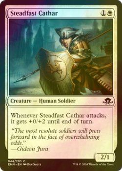 画像1: [FOIL] 不動の聖戦士/Steadfast Cathar 【英語版】 [EMN-白C]