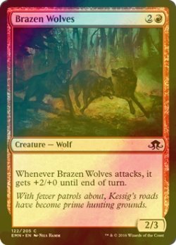 画像1: [FOIL] 猛々しい狼/Brazen Wolves 【英語版】 [EMN-赤C]