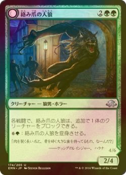 画像1: [FOIL] 絡み爪の人狼/Tangleclaw Werewolf 【日本語版】 [EMN-緑U]