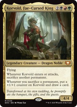 画像1: フェイに呪われた王、コルヴォルド/Korvold, Fae-Cursed King 【英語版】 [EOC-金MR]