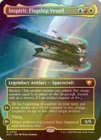 [FOIL] 旗艦、インスピリット/Inspirit, Flagship Vessel (全面アート版) 【英語版】 [EOC-金MR]
