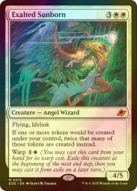 [FOIL] 喜びあふれる太陽生まれ/Exalted Sunborn (海外産ブースター版) 【英語版】 [EOE-白MR]