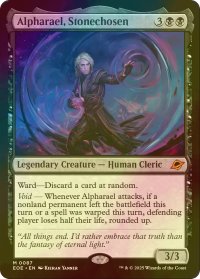 [FOIL] 石に選ばれし者、アルファラエル/Alpharael, Stonechosen (海外産ブースター版) 【英語版】 [EOE-黒MR]