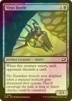 画像1: [FOIL] ウイルスの甲虫/Virus Beetle 【英語版】 [EOE-黒C]*詳細要確認