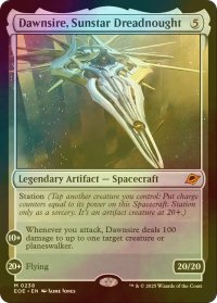 [FOIL] サンスターの弩級艦、ドーンサイアー/Dawnsire, Sunstar Dreadnought (海外産ブースター版) 【英語版】 [EOE-灰MR]