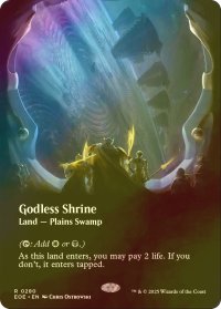 [FOIL] 神無き祭殿/Godless Shrine No.280 (全面アート版) 《特価品》 【英語版】 [EOE-土地R]