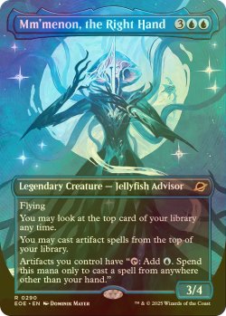 画像1: [FOIL] 右腕、ムメノン/Mm'menon, the Right Hand (全面アート・海外産ブースター版) 【英語版】 [EOE-青R]