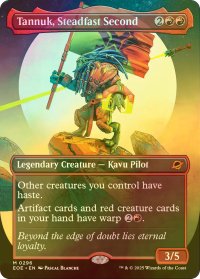 [FOIL] 不動の副司令官、タヌーク/Tannuk, Steadfast Second (全面アート・海外産ブースター版) 【英語版】 [EOE-赤MR]