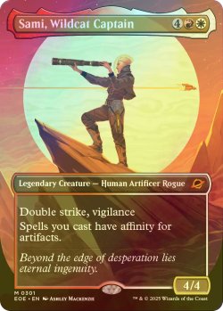 画像1: [FOIL] ワイルドキャット隊長、サミ/Sami, Wildcat Captain (全面アート・海外産ブースター版) 【英語版】 [EOE-金MR]