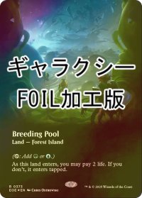[FOIL] 繁殖池/Breeding Pool No.373 (全面アート版・ギャラクシー仕様) 《特価品》 【英語版】 [EOE-土地R]
