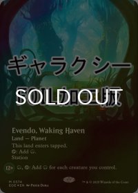 [FOIL] 目覚めの安息地、エヴェンド/Evendo, Waking Haven No.374 (全面アート版・ギャラクシー仕様) 【英語版】 [EOE-土地MR]*詳細要確認