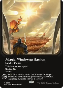 画像1: 吹きさらしの要塞、アダージア/Adagia, Windswept Bastion (全面アート版) 【英語版】 [EOE-土地MR]