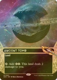 [FOIL] 古えの墳墓/Ancient Tomb No.001 (全面アート・海外産ブースター版) 【英語版】 [EOS-土地MR]