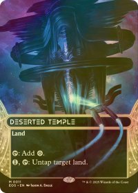 [FOIL] さびれた寺院/Deserted Temple No.011 (全面アート・海外産ブースター版) 【英語版】 [EOS-土地MR]