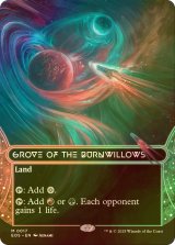 [FOIL] 燃え柳の木立ち/Grove of the Burnwillows No.017 (全面アート・海外産ブースター版) 【英語版】 [EOS-土地MR]