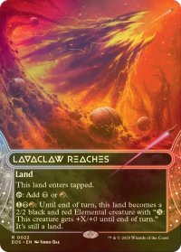 [FOIL] 溶岩爪の辺境/Lavaclaw Reaches No.022 (全面アート・海外産ブースター版) 【英語版】 [EOS-土地R]