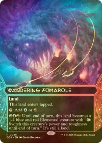 [FOIL] さまよう噴気孔/Wandering Fumarole No.045 (全面アート・海外産ブースター版) 【英語版】 [EOS-土地R]