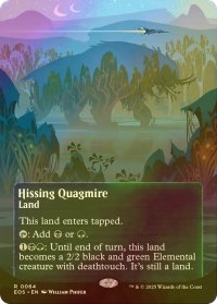 [FOIL] 風切る泥沼/Hissing Quagmire No.064 (全面アート版) 【英語版】 [EOS-土地R]