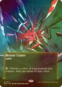 [FOIL] 隕石のクレーター/Meteor Crater No.071 (全面アート版) 【英語版】 [EOS-土地R]