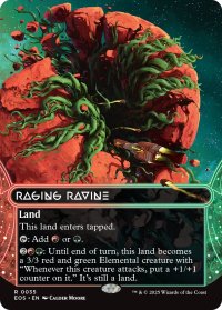 怒り狂う山峡/Raging Ravine No.035 (全面アート版) 【英語版】 [EOS-土地R]