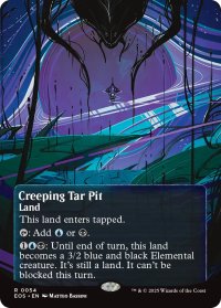 忍び寄るタール坑/Creeping Tar Pit No.054 (全面アート版) 【英語版】 [EOS-土地R]