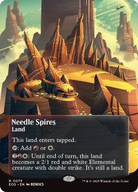鋭い突端/Needle Spires No.075 (全面アート版) 【英語版】 [EOS-土地R]
