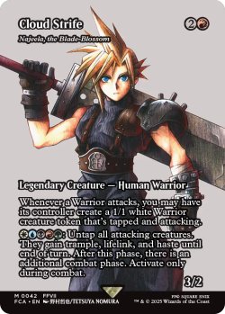 画像1: クラウド・ストライフ/Cloud Strife (全面アート版) 【英語版】 [FCA-赤MR]