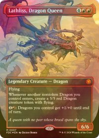 [FOIL] ドラゴンの女王、ラスリス/Lathliss, Dragon Queen (全面アート版) 【英語版】 [FDC-赤MR]