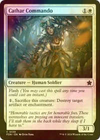 [FOIL] 聖戦士の奇襲兵/Cathar Commando 【英語版】 [FDN-白C]