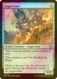 [FOIL] 巨大戦車/Juggernaut 【英語版】 [FDN-灰U]