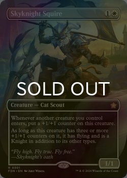 画像1: [FOIL] 空騎士の従者/Skyknight Squire (全面アート版) 【英語版】 [FDN-白R]