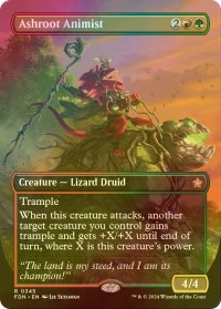 [FOIL] 灰根の精霊信者/Ashroot Animist (全面アート版) 【英語版】 [FDN-金R]