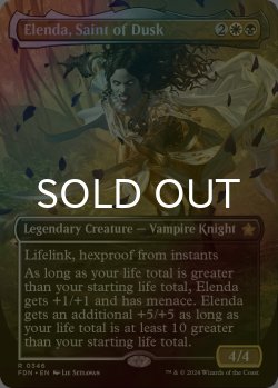 画像1: [FOIL] 薄暮の聖人、エレンダ/Elenda, Saint of Dusk (全面アート版) 【英語版】 [FDN-金R]