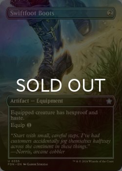 画像1: [FOIL] 速足のブーツ/Swiftfoot Boots (全面アート版) 【英語版】 [FDN-灰U]