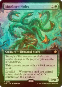 [FOIL] 苔生まれのハイドラ/Mossborn Hydra (拡張アート版) 【英語版】 [FDN-緑R]