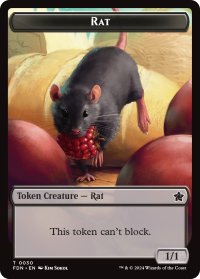 ネズミ/RAT No.030 & エルフ・戦士/ELF WARRIOR 【英語版】 [FDN-トークン]
